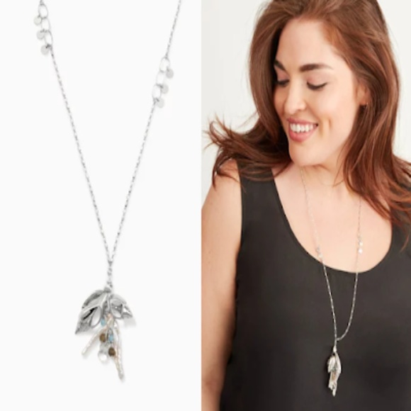 Stella & Dot | [Retired] Kala Pearl Drop + Silver Charm Necklace - Picture 4 of 9